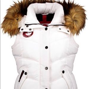 Canada Weather Gear- white puffer vest, size M